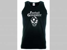 Football Gangster čierne pánske tielko 100%bavlna značka Fruit of The Loom